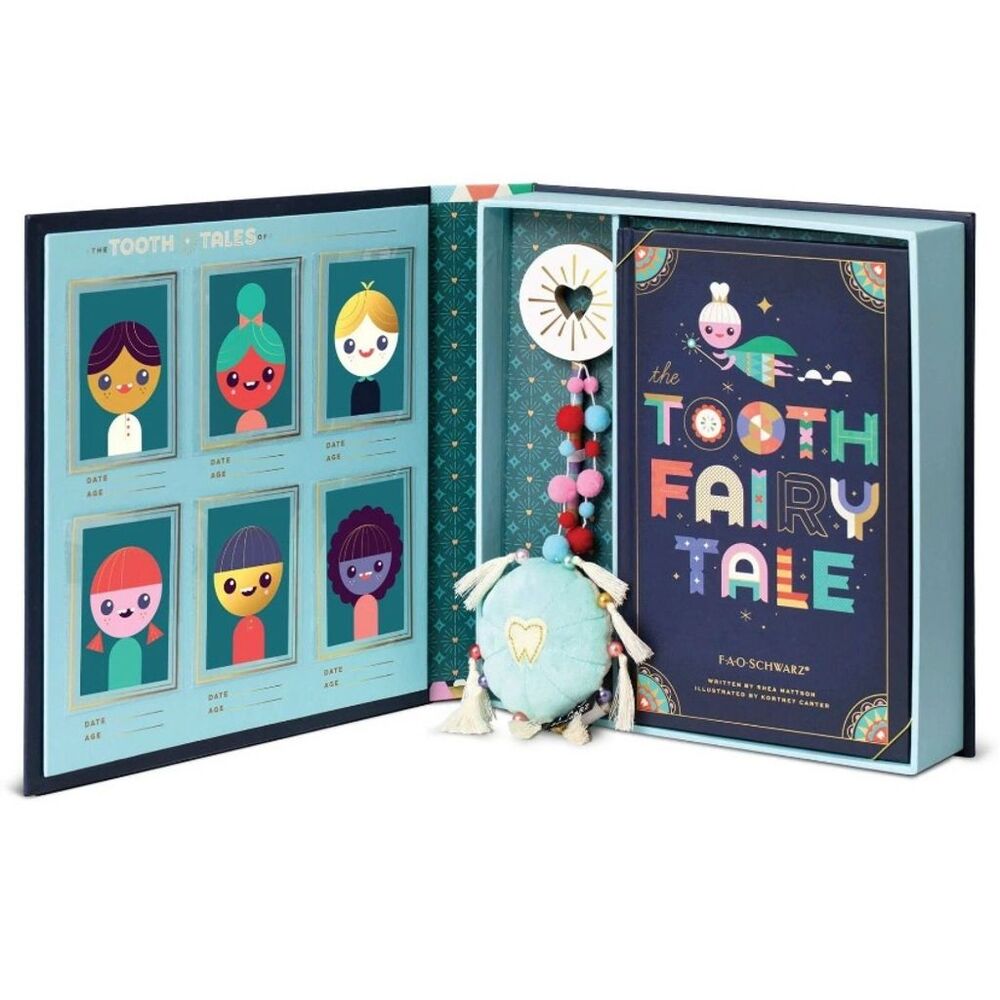 FAO Schwarz The Tooth Fairy Tales Set NEW BOOK WAND & PILLOW Included